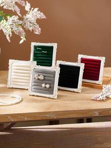 1个复古金色花卉拱形首饰展示架，树脂材质，多种尺寸可选，适用于项链、手链、耳环的展示和收纳，亦可作为房间装饰。 - 金色 - 查看 7