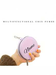 1pc Customized Personalized Coin Purse, Coin Holder Wallet, Birthday Gift, Mother's Day, Back To School, Graduation, Wedding Bride Anniversary Commemorative Gift - Multicolor - View 3