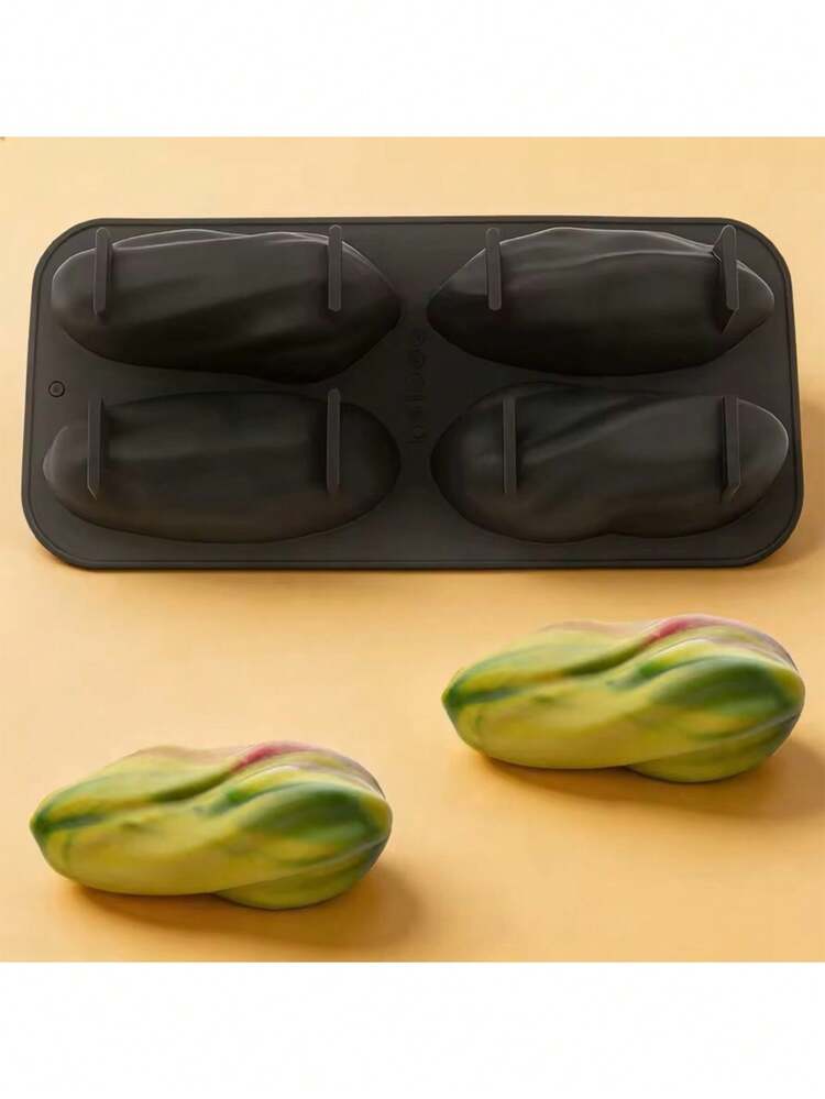 Khuôn silicon 4 ngăn đựng sô cô la, khuôn bánh mousse hình hạt dẻ cười, dụng cụ làm bánh nhà bếp cho các món tráng miệng, bánh kẹo tiệc tùng, đồ dùng làm bánh. - Xem 4