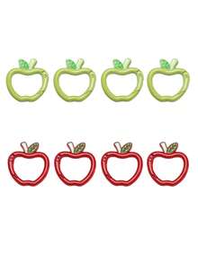 8pcs Metal Apple Shaped Spring Clasp Suitable For DIY Jewelry, Openable Round Keychain Clips, Bag Hooks, Dog Leash Connectors - Multicolor - View 15