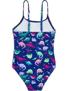 Girls Bathing Suit Size 2-10 Years - Cute Toddler Swimsuit Girl Adjustable One Piece Swimwear For Summer Beach Wear - A Dinosaur - 查看 2