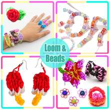 15/18/40件混款/混色弹力发圈手链套装，弹力发圈编织工具套装，手链制作套装，DIY编织工艺礼品套装 - 皮筋 - 查看 5