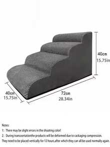 Pet Stairs Dog Ladder Non-Slip Climbing Steps Ramp, Removable, For Small/Elderly Dogs, Bed/Sofa Side - Multicolor - View 7