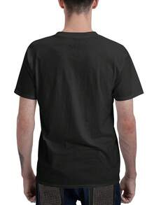 180GSM Pure Cotton Printed T-Shirt With I Love New York - New York City Nyc Theme Soft Breathable Durable Comfortable Easy To Wash Knitted Fabric Stylish Personality Design High Quality Pure Cotton Lightweight For Daily Wear - 黑色 - 查看 3