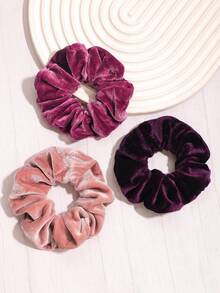 3/5个装天鹅绒发圈，日常佩戴发饰 - 彩色 - 查看 2