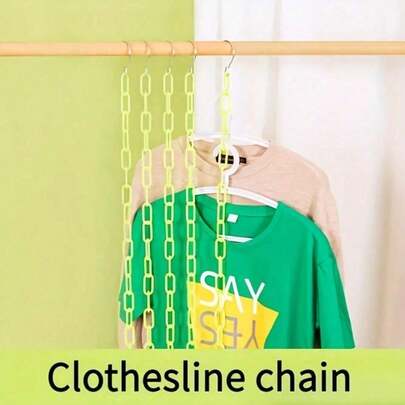 5 Heavy Duty Plastic Garment Display Chain With 18 Loop System - Durable Hanger Organizer With Hook Chain, Space Saving Retail Mall System Designed For Boutiques, General Merchandise Companies And Homes - Robust And Easy To Assemble - Suitable For Coats, Dresses, Jeans, Shirts And Other Multi-Layer Hanging And Space Optimization, Ideal For Retail Stores And Market Booths - Smooth Sliding Ring For Easy Clothing Movement