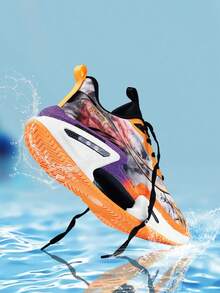 L.S.W.P Professional Running Shoes, Featuring Carbon Plate Technology, Lightweight & Cushioned, Non-Slip Rubber Outsole, Breathable White & Purple Gradient, High-Performance, Suitable For Fitness Training, Unisex All Season - Nezha - View 6