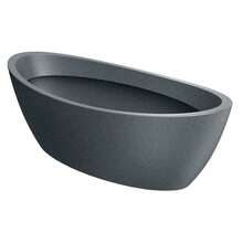 Prosperplast Chậu hoa Aria hình oval bằng đá granite đúc khuôn xoay, kích thước 60x28x20 cm. - E - Xem 1