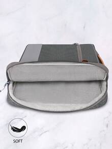 SENLASI 13-15 Inch Laptop Case Sleeve Compatible With MacBook Air 13 15 M1 M2 2012-2023, Pro 13 14 15 16 2010-2022 14-15.6 Chromebook Surface Notebook Carry Bag With Handle, Gray - View 6