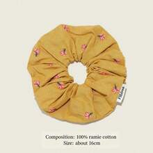 1个布艺刺绣花朵发圈，适合扎马尾辫、盘发，日常佩戴，也适合派对、节日、四季佩戴。 - 彩色 - 查看 7