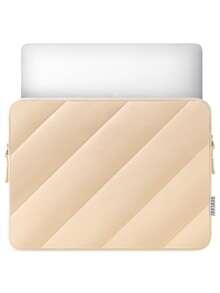 SENLASI Puffy Protective Laptop Sleeve 13.5 14 15.6 Inch,Laptop Bag Compatible With Macbook Air 13 15 M1 M2 2012-2023, Pro 13 14 15 2010-2022,14-16 Chromebook Surface Notebook,Soft Fluffy Inner Lining, Laptop Case, Beige - View 5