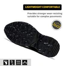 Ding gu Men's Steel Toe Anti-Puncture Breathable Lightweight Indestructible Safety Shoes Work Shoes Fashion Men Sport Steel Toe Puncture Resistant Work Safety Shoes With Steel Toe Cap - Black (anti smashing and anti piercing) - View 6