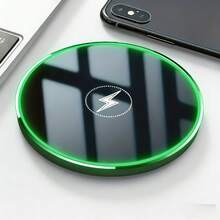 15W无线充电器，兼容 17/16/15/14/13/12 Pro/XS Max/Mini/X/XR，感应式快速无线充电板，兼容三星 - 黑色 - 查看 8