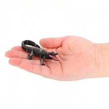 1pc Realistic Animal Crocodile Model - Siamese Crocodile, Short-Snouted Crocodile, Saltwater Crocodile, Cuban Crocodile - Educational Display - Multicolor - View 13