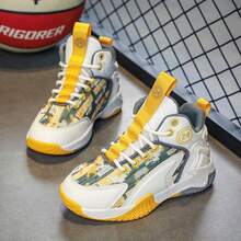 青少年篮球鞋 透气防滑耐磨学生运动鞋 - 金色 - 查看 2