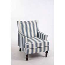 Chaise Lounges - Blue and White Stripes - View 8