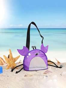 1pc Unique Crab Shaped Beach Bag, Kids Shell Shoulder Crossbody Bag - Multicolor - View 6