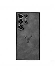 1 pezzo Custodia telefonica in pelle vintage di lusso con stampa a testa di cervo per iPhone 13/11 6.1", Custodia telefonica di moda per iPhone 16 Pro Max/17 Pro Max, Custodia protettiva 2 in 1 in PC+TPU antiurto per Samsung Galaxy S25 Ultra/S26/S26 Ultra, Custodia protettiva durevole per Samsung Galaxy Note 15C/Note 15/Note 15 Pro, Custodia telefonica cool per Samsung Galaxy A56/Galaxy A55 - nero - Visualizzare 6