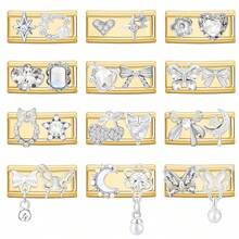 1pc Modular Beaded Bracelet DIY Kit, Includes Heart, Bow, Cherry, Moon Charms, Rhinestone Design, Suitable As Party Gift For Friends, Family, Couples - M294030 M294031 - View 3