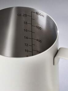 1个手冲咖啡拉花杯，白色或黑色可选，350毫升奶泡壶，不锈钢壶嘴，拉花杯，适用于咖啡杯、奶泡器、拿铁壶、泡沫杯、咖啡壶、滴滤咖啡机和咖啡制作套装工具 - 彩色 - 查看 9