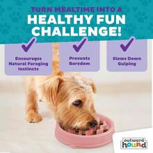 Outward Hound Fun Feeder Slo Bowl U2013 Small 3/4-Cup Capacity,Slow Feeding,Small Dogs,Puppies &Amp; Cats,Non-Slip,Pink,Wave Pattern,(Pack Of 12) - ColorE - 查看 5