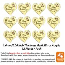 6/12 Pieces Happy Anniversary Wedding Dad Mum Acrylic Butterfly Heart And Rose Design Sweet Dessert Decoration Cupcake Topper For Party Supplier - View 14