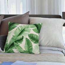 Design 87 - HGOD DESIGNS Banana Leaf Decorative Throw Pillow Cover CaseWatercolour Banana Leaves Cotton Linen Outdoor Pillow cases Square Standard Cushion Covers For Sofa Couch Bed 46cm x 46cm Green - Diseo 87 - Ver 4