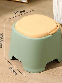 带把手的塑料凳，小巧的脚凳，适用于客厅、玄关、浴室 - 彩色 - 查看 19