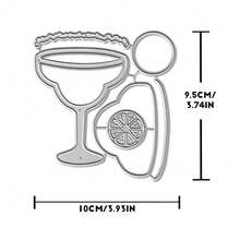 Creative Goblet Dies, DIY Scrapbooking Album And Embossing Stencil, Greeting Card Making Tool, Card Paper Cutting Crafts ,Gift Card Making Template Die Cuts. - Silver - View 9