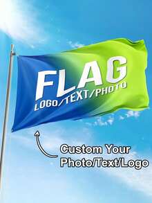 1pc Customized Flag, Personalized Outdoor Decorative Flag, Add Your Own Image/Text, Outdoor Home Decor Flag, Reusable, Fashionable, Modern Customized, Unique Gift For Him Or Her, Boyfriend, Girlfriend, Dad, Mom, Family, Friends, Pets, Anniversary, Mother's Day, Birthday, Father's Day, Graduation - Multicolor - View 1