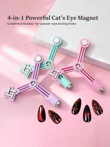 New Upgraded Multi-Functional Nail Art Strong Cat Eye Triangle Shaped Cat Eye Tool, Spring/Summer - Multicolor - View 3