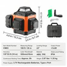 Telemetri laser - 30 m (100 piedi), 12 linee - Visualizzare 7