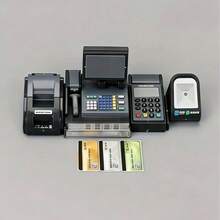 7pcs Mini Supermarket Checkout Set, Includes Toy Cash Register, Card Reader, POS Machine, Suitable For Dollhouse Scene, Durable Plastic Material, Requires Assembly, Applicable For Miniature Toys, Living Room Decor, Architectural Models, Real Estate Sandbox, Supermarket Accessories, Handmade DIY Activities, Bedroom Decor, Collection Gifts, Birthday Gifts, Gifts For Her, Personalized Gifts - Multicolor - View 2
