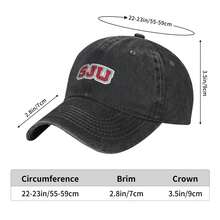 University Of Utah State Logo Washed Cotton Baseball Cap For Adults, Cotton Hat Unconstructed Plain Cap Men Women - màu đen - Xem 6