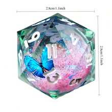 1 viên xúc xắc 20 mặt bằng nhựa hình mèo đen có kim tuyến, xúc xắc thủ công có cạnh sắc bén, thích hợp cho các trò chơi nhập vai D&D, trò chơi Pathfinder trên bàn, quà tặng tiệc tùng và phụ kiện trang trí. - Nhiều màu - Xem 3