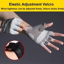 1 Pair Unisex Fingerless Fitness Gloves, Anti-Slip Breathable Durable For Dumbbell, Outdoor Sports, Cycling, Weightlifting, Rowing, Climbing - A - View 4