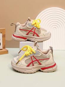 1 đôi giày thể thao lưới thoáng khí unisex mới, đế mềm chống trơn trượt, giày casual thời trang đa năng dành cho học sinh, giày thể thao đế dày nhẹ phù hợp cho mùa xuân, hè, thu, đông. - Màu Khaki - Xem 2