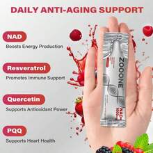 ZOOONE 1000mg NAD+ Berry Flavor DrinkMix For Skin Aging Support, Energy, And Focus - 30 Pack - 3 CÁI - Xem 6