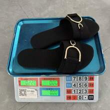 2026 New Fashion Buckle Beach Slippers, Flat Outdoor Summer Sandals - Black - View 9