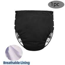 1pc Reusable Adult Cloth Diaper - High Absorbency 4-Layer Crotch Design, Breathable Silk-Like Fabric, 4-Corner Design, Soft & Comfortable, Unisex, 4 Color Options, Reusable Diaper - Multicolor - View 24