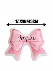 1pc Customized Pink Bow-Shaped Throw Pillow, Personalized Name Cushion, Bowknot Decorative Pillow, Suitable For Bedroom, Bed, Sofa, Living Room Decor, Great For Home Decor, Birthday, Valentine's Day, Anniversary - Multicolor - View 14