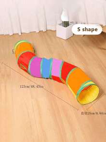 可折叠室内猫隧道玩具,双向互动隧道,可折叠隧道,新款智能猫玩具,捉迷藏玩具,激发猫咪天性,适合猫咪、小猫、兔子、豚鼠和其他宠物,猫玩具,猫咪用品,猫咪配件,房间装饰 - 彩色 - 查看 12