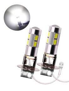 2个5630 SMD 10 LED H1 H3 6000K汽车雾灯/前大灯/行车灯灯泡 12V 白色内饰转向灯 - A - 查看 9