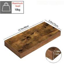 Minimalist Solid Wood One-Shelf Wall Mounted Rack, Living Room Dining Room Wall Storage Shelf, TV Wall Bookshelf - Multicolor - View 9