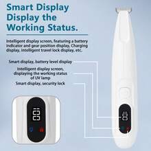 1 件装，带 LED 灯的狗狗爪子修剪器，超低噪音，狗狗修剪器美容套装，含替换刀头、旅行锁、USB Type-C 充电、可充电，宠物毛发修剪器，适用于小型犬猫的爪子、眼睛、耳朵、脸部、臀部等部位，日常美容，日常使用 - 查看 8