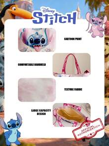 Disney 1 Pc Officially Licensed Lilo & Stitch Print Square Bag, Girl's Gradient Handbag,Adjustable Shoulder Strap Crossbody Bag, Lightweight Shoulder Bag – Ideal For Girls, Teens, Fans,Students, Perfect For Daily Commutes, School Runs, Shopping , Fan Meetups - DHF52256-sT - View 10