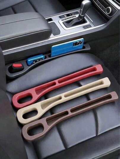 2-In-1 Car Seat Gap Filler Storage Box, Leak-Proof Slot Organizer With Dual Slots To Hold Phone, Keys, Coins, Anti-Slip Design, Suitable For SUV & Sedan Interior Decor, Essential Car Accessory