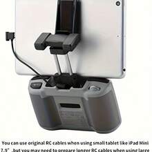 适用于 Neo/4K/4 Pro/2/Mini 3/AIR 3/2S/Mavic 3 无人机遥控器的可调节平板电脑支架，适用于 7-10.5 英寸平板电脑（如 Mini/AIR），遥控器延长支架 - 查看 1