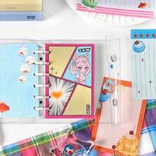 Infeel.Me 韩版可爱INS风便签本，彩虹时代系列子弹笔记用品，卡通文具可爱创意趣味，适用于DIY剪贴簿、手账装饰、剪贴、子弹笔记、笔记本、手工制作、返校用品、冬季用品、感恩节、圣诞节、沙特国庆日、生日、节日、新年、情人节、送给男友/女友的礼物、成人用品 - 彩色 - 查看 2