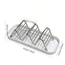 Stainless Steel Shower Caddy Shelf With Drain, Bathroom Soap Dish Rack For Shampoo, Conditioner And Soap - Silver - View 4